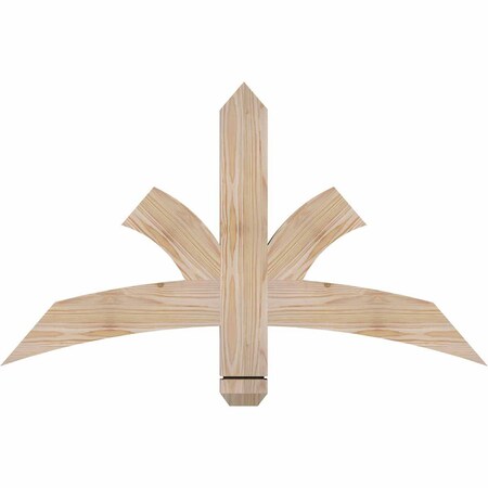 Ekena Millwork Davenport Smooth Timber Gable Bracket, Douglas Fir, 36"W x 21"H x 1 1/2"D x 3 1/2"F, 14/12 Pitch GBW036X21X0204DAV00SDF